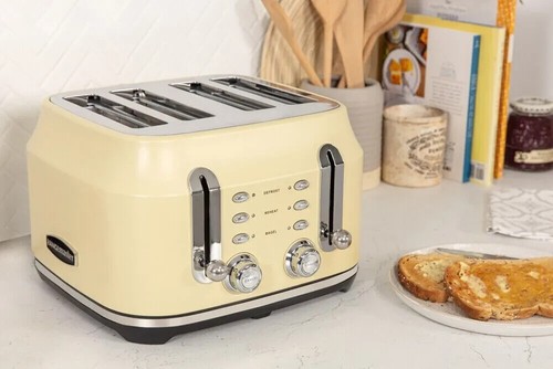 Rangemaster RMCL4S201CM Classic Cream 2.1kW 4 Slice Toaster, Defrost & Reheat - Picture 5 of 6