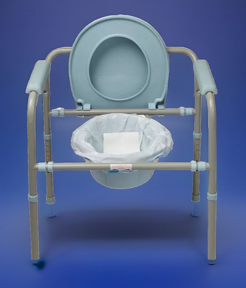 2 NEW BOXES MEDLINE BEDSIDE TOILET COMMODE LINERS FOR CONVENIENT WASTE ...
