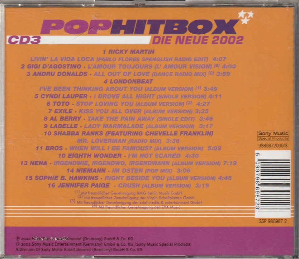 Various – Pop Hitbox - Die Neue 2002 CD-3 - 2002 - CD - - Bild 2 von 2