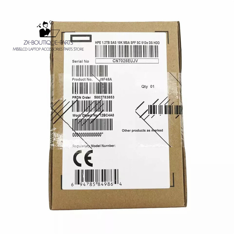 NEW HPE J9F48A 787648-001 MSA 1.2TB 12G SAS 10K SFF 2.5 IN DP HDD