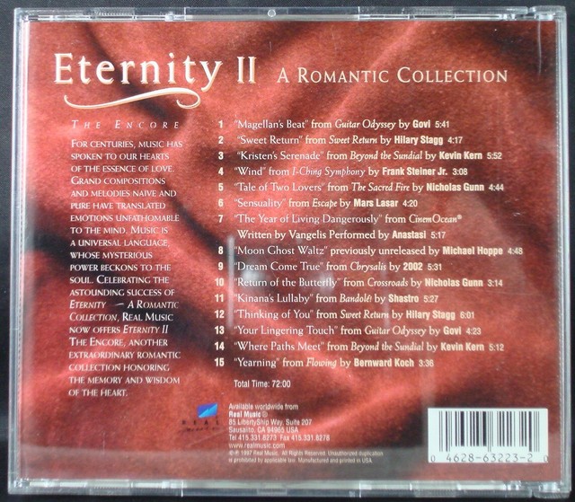 Eternity, Vol. 2 A Romantic Collection by Various Artists (CD, Jul1997, Real Music Records