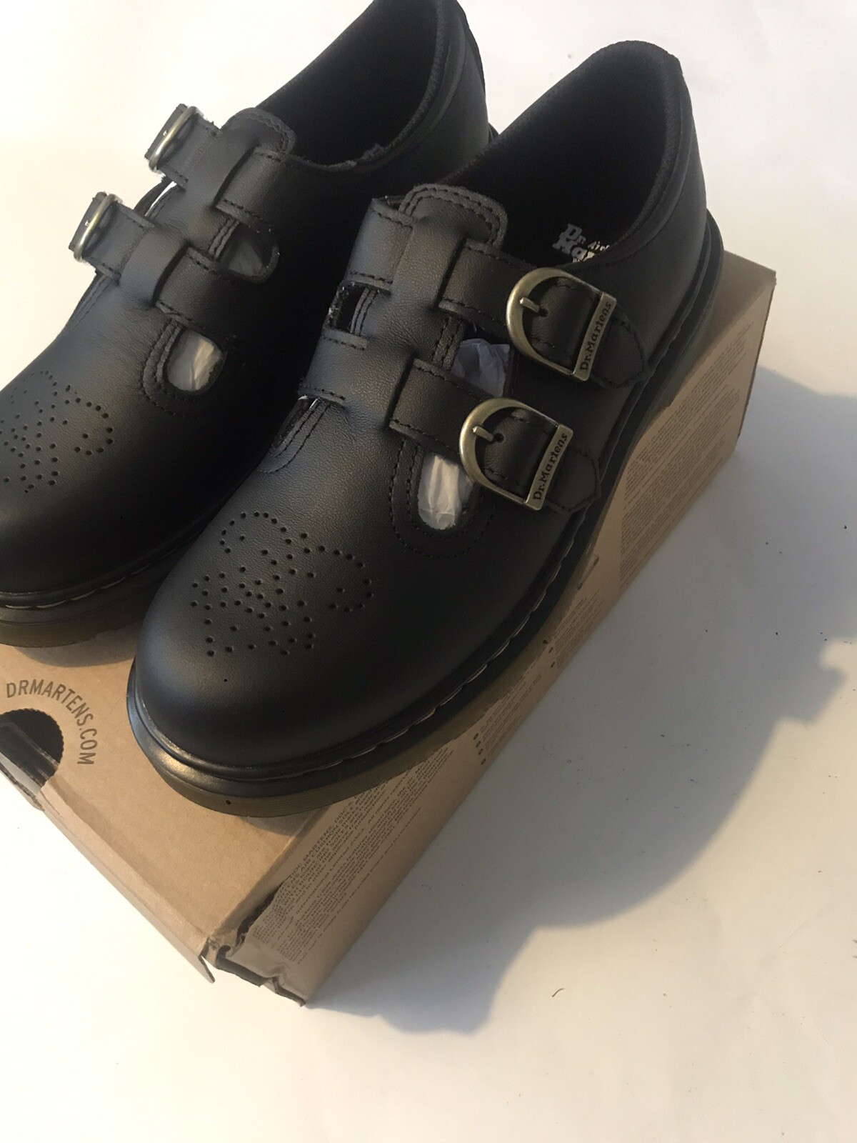 Dr. Martens 8065 Mary Jane Smooth Black Double Strap Shoes Size Uk-3 image 8