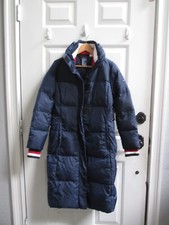 New Tommy Hilfiger Women's Navy Blue Down Puffer Coat Sz Xs/tp/xpnwt