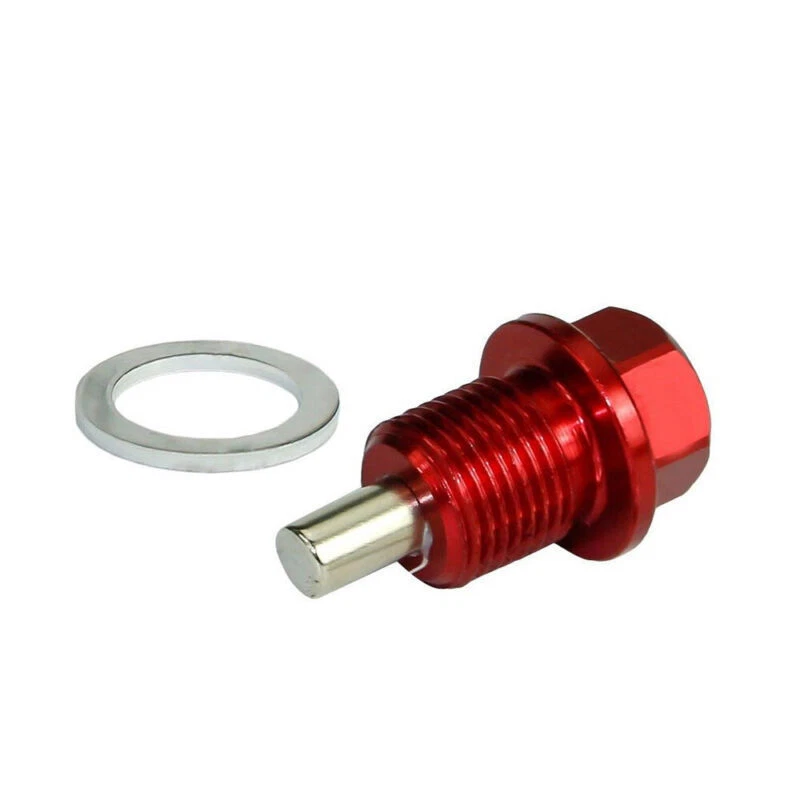 1x Anodized Engine Magnetic Oil Pan Drain Plug Bolt Kit Washer M14*1.5MM Screw Foto 4 de 4