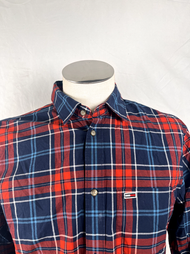 TOMMY HILFIGER CAMICIA COTONE SHIRT UOMO Tg. M MAN VINTAGE CASUAL COTTON - Foto 2 di 11