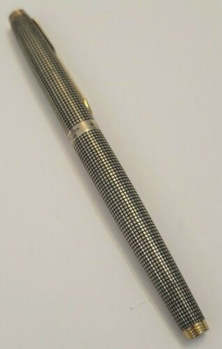 Fountain Pen PARKER 75 STERLING SILVER 925 MD CISELE MADE IN FRANCE 14k  GOLD NIB | eBay