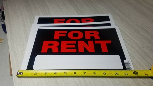 Qty of 6 Signs FOR RENT 8 x 12