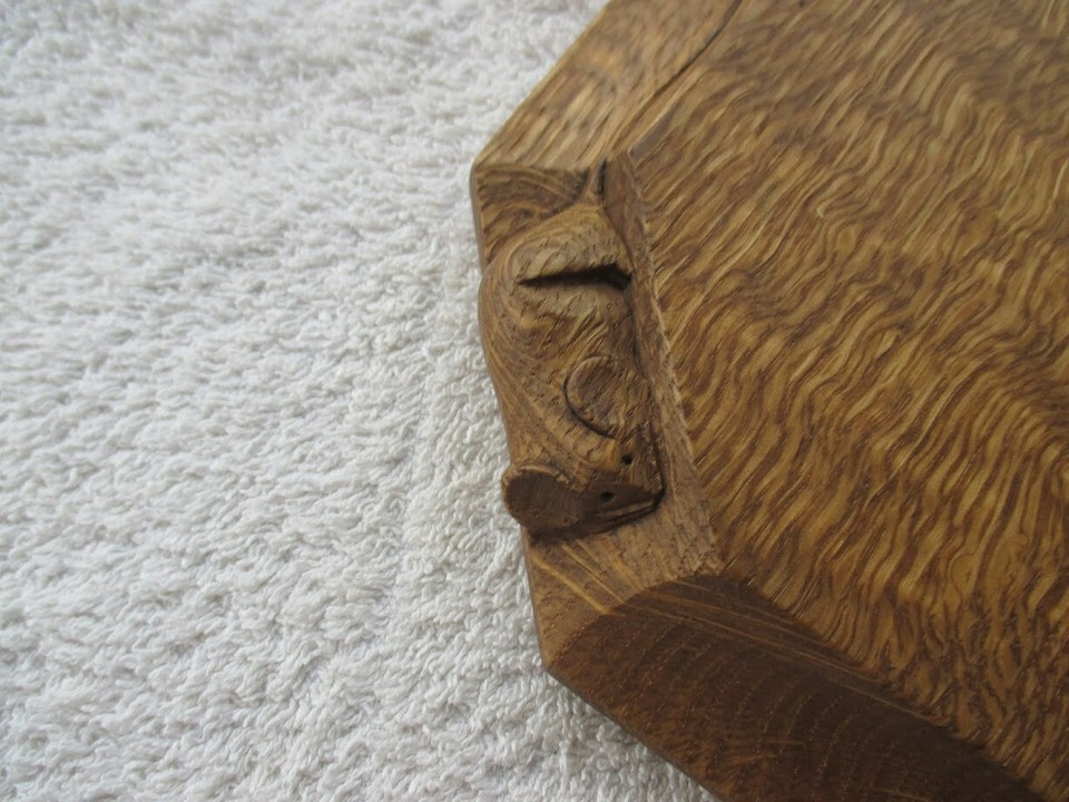 Mouseman Thompson cheese board/teapot stand eBay
