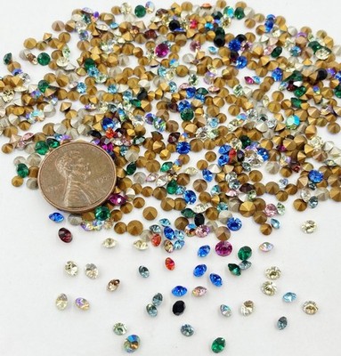 200 Vintage Swarovski Crystal 3mm To 4mm Small Rhinestones