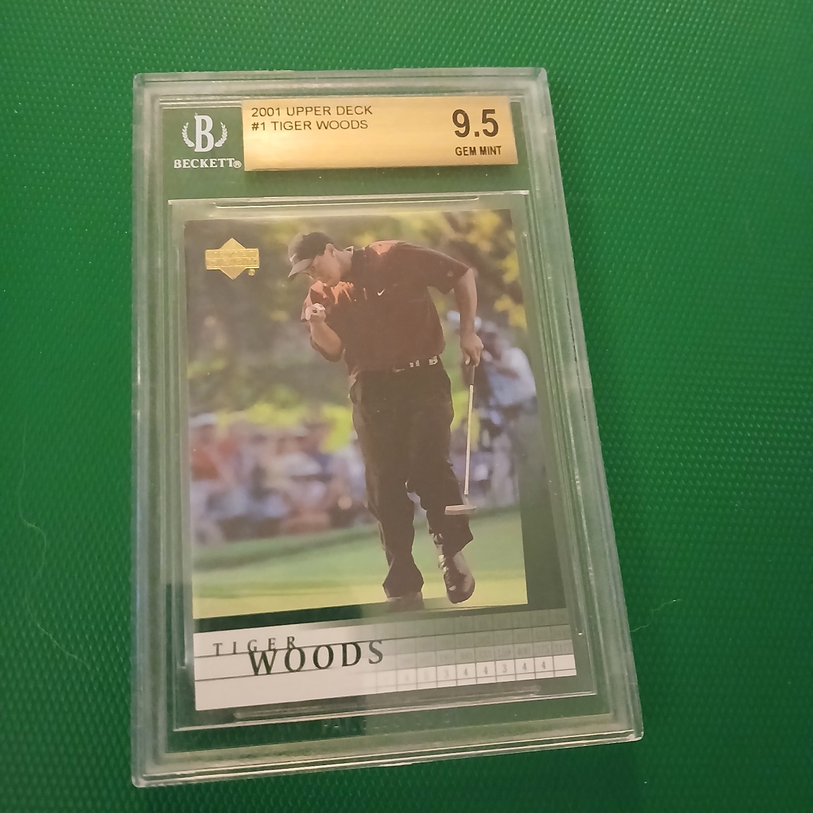 Upper Deck 2001 Tiger Woods #1 BGS 9.5 Golf Base Set Sports Trading Card