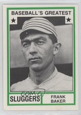 1982 TCMA Baseball's Greatest Sluggers White Back Home Run Baker HOF hg6