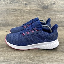 Adidas Duramo 9 Running Shoes Womens 7 Navy Blue Pink F34761 Mesh Athletic