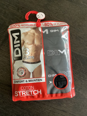 3 schwarze Herren Slips von DIM-Neu und Originalverpackt. Größe S