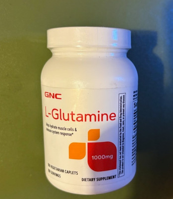 GNC L-Glutamine 1000 mg | 100 Vegetarian Caplets Exp 6/27