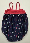 Target Ice Cream Cone Print One-Piece Baby Swimsuit, Navy w/ Red Bow, Size 6-9M — photo 4