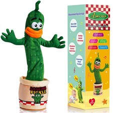 Dancing Talking Pickle Toy for Baby Toddler, Boys Girls 20 inches, Green