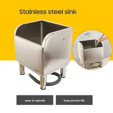 Stainless Steel Sink with Adjustable Feet & Anti-Oil Design, Easy to Clean