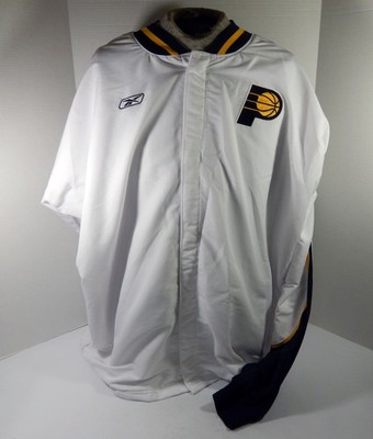 2000er Indiana Pacers GameIssued Weißes Warm-Up Jacke 54 DP59621