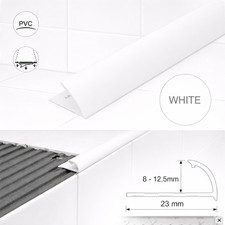 Round Edge PVC Tile Trim 2.5 metre Length Quadrant  – 8/10/12.5 mm Mix Colours