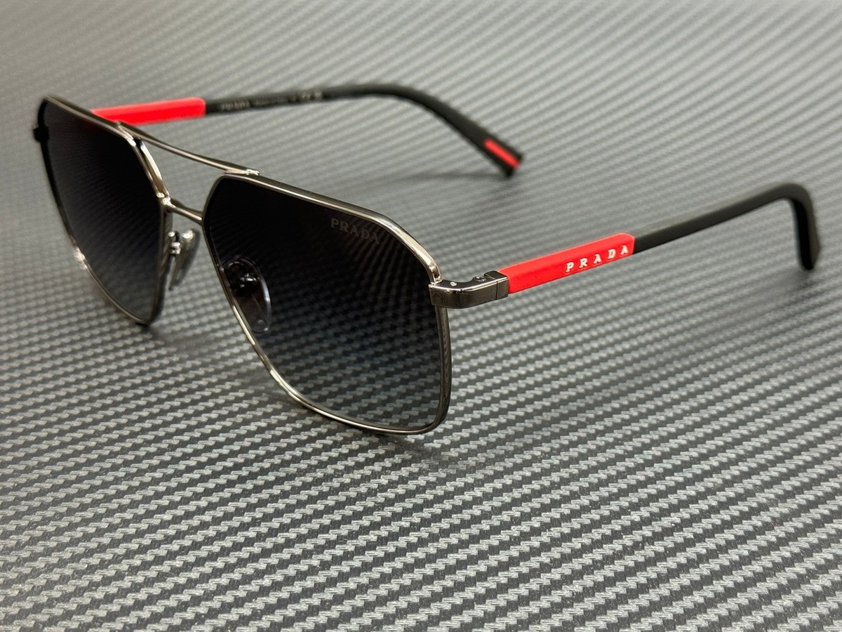 PRADA LINEA ROSSA PS A50S 5AV09U Gunmetal Grey Gradient 60 mm