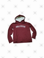   Hollister Co. Faux Fur Sherpa Lined Hoodie - Burgundy - Size Medium