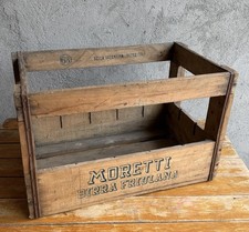 Cassetta Cassa In Legno Birra Moretti Porta Bottiglie Anni ‘50