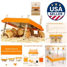 Poultry Heating Plate - Easy-Clean, Adjustable for 15 Chicks Comfort