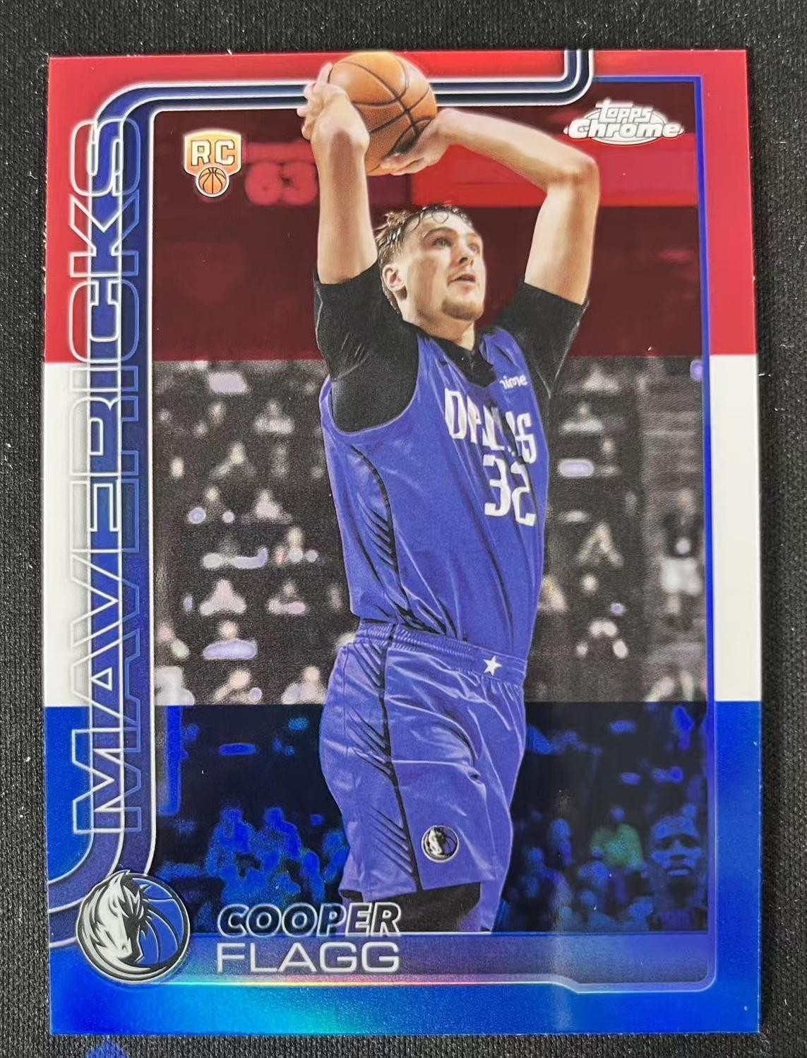 2025-26 Topps Chrome Cooper Flagg RC Rookie #251 Red White Blue
