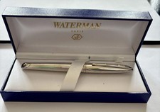 Penna stilografica Waterman Carene argento meridiano oro 18 kt med pt in scatola come nuova *