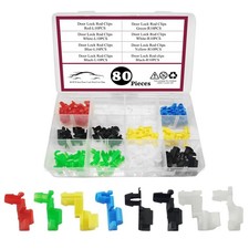 80PCS Door Lock Rod Clips Kit Car Door Handle Rod Retainer Tailgate Repair Set