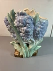 VINTAGE MCCOY HYACINTH VASE/PLANTER 8.5 IN. 1940/50. PURPLE/GREEN (S1244).