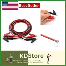 Heavy-Duty 14 AWG Alligator Clip  Leads – 6.6ft Dual Ended Copper Cables for ...