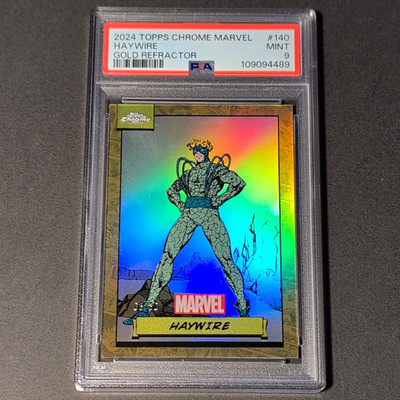 Topps 2024 Chrome Marvel - HAYWIRE    Gold Refractor - #'d /50 Series PSA 9 MINT