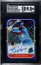 2021 Donruss Optic Bo Jackson BLUE MOJO PRIZM /35 SGC 9.5 w/10 AUTO