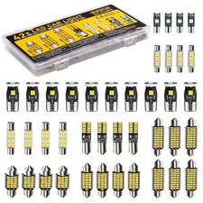 Spurtar 42pcs Interior Car Lights Superior Brightness White Dome Xenon