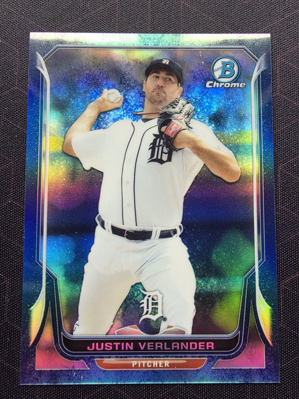 2014 Bowman Chrome - Justin Verlander #59 Bubbles Refractor /99