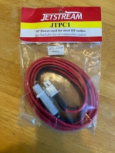 10 ft Jetstream JTPC1 - DC Power Cord Kenwood, Icom, Yaesu HF - 6 Pin Connector