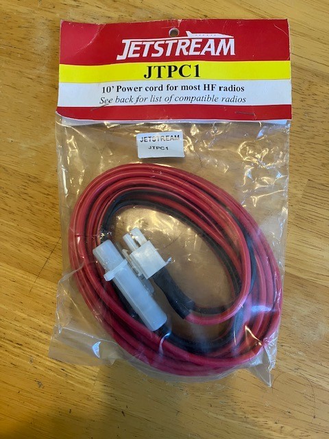 10 ft Jetstream JTPC1 - DC Power Cord Kenwood, Icom, Yaesu HF - 6 Pin Connector