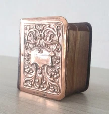 NEAR FINE ANTIQUE MINIATURE HALLMARKED  BOOK OF PRAYER & HYMNS A & M, c1905