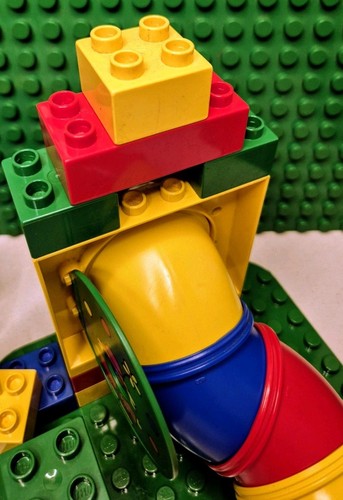 Vintage Lego Duplo - Tunnel Fun 222 Clown Slide Set - Figure + Building Bricks - Bild 4 von 18