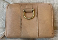 Mundi Brand -tri-fold Small Wallet , Taupe. Genuine Leather NWT