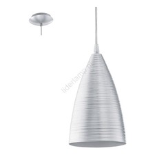 Image of Refined Lighting Silver Brushed Aluminium Single Light Ceiling Pendant Light