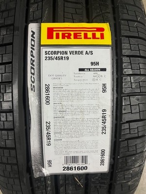 4 New 235 45 19 Pirelli Scorpion Verde A/S All Season Tires
