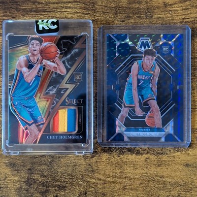 Panini 2022-23 Select Chet Holmgren Sparks Tie-Dye Prizm RC MEM S-CH /25