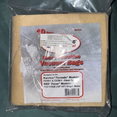 EnviroCare Commercial Micro Filtration Bags For Karcher Tornado Pacer ECC174