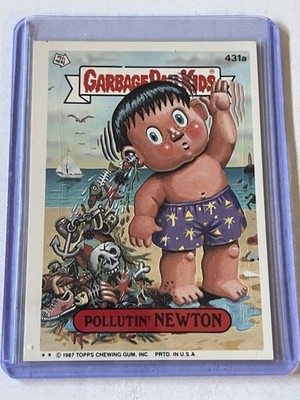 1985 Topps Garbage Pail Kids Pollution Newton GPK OS2 SERIES 2