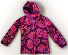 Columbia Girls L Interchange 3in1 Jacket Omni-Heat Purple Abstract Zip-In Fleece