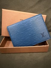Auth Louis Vuitton Porte 2 Cartes Vertical Pass Holder Epi Card Case