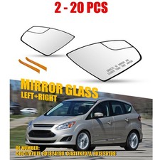 2-20X Left&Right Mirror Tow Non-Heated Glass Clear for 2013-18 Ford C-Max Hybrid