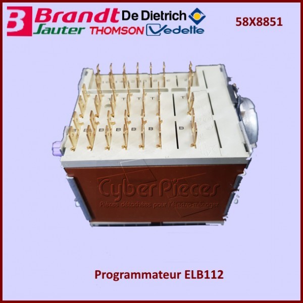Programmateur ELB112 Brandt 58X8851 pour réparer le cycle de lavage